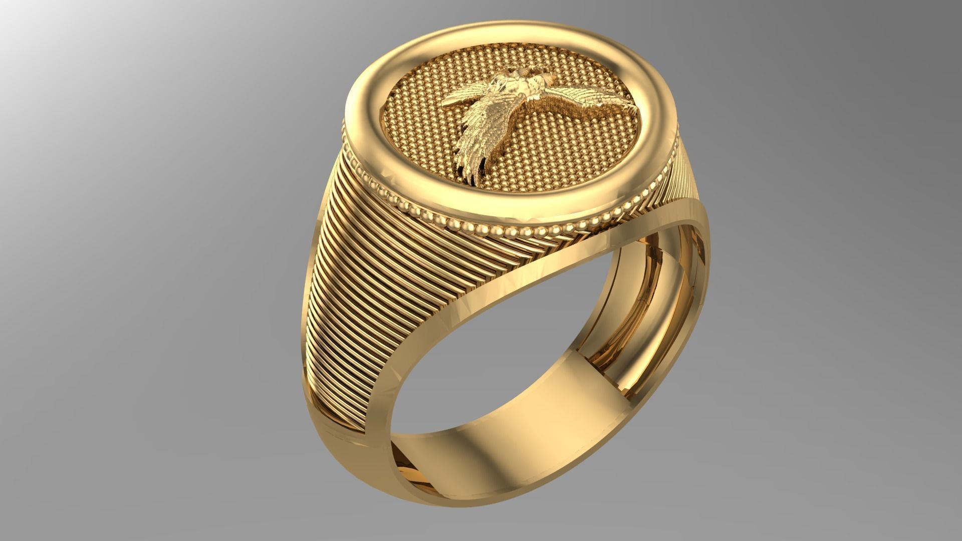 MENS RINGS WITH MOTIF - R03 3D print model_6