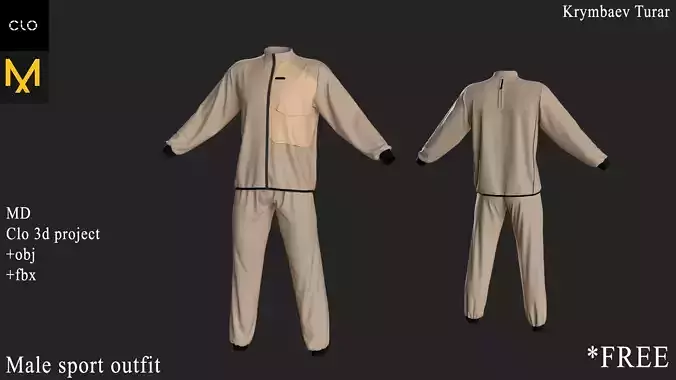 Male Sport Outfit Marvelous Designer project