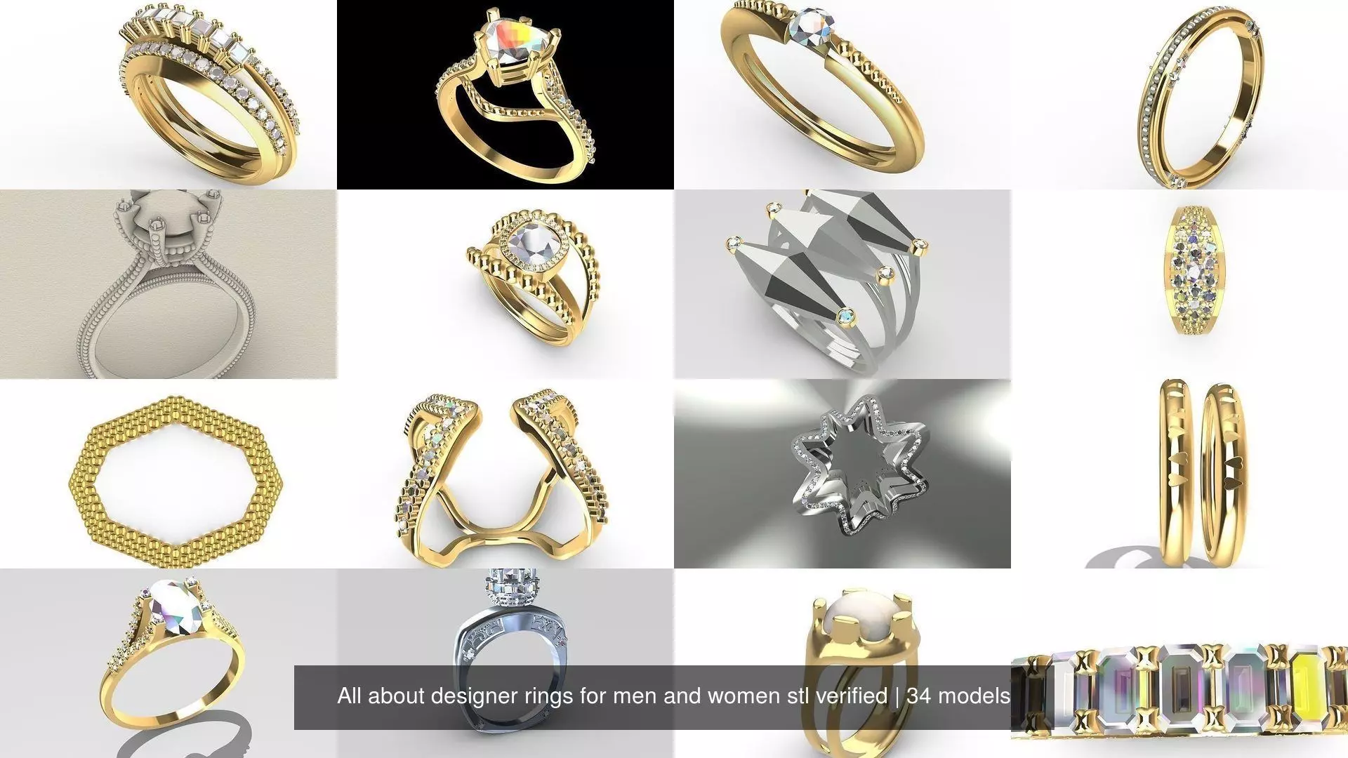 All about designer rings for men and women stl verified 3D Model Collection_0