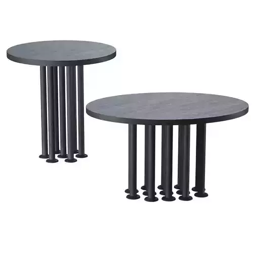 Contemporary Wood Side Table Molinillo Table 