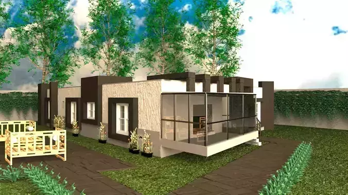 MODERN CHALET 3D print model