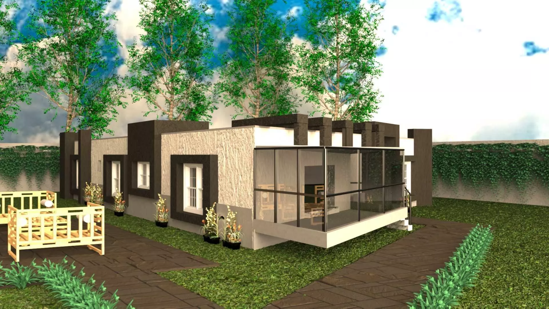 MODERN CHALET 3D print model_0