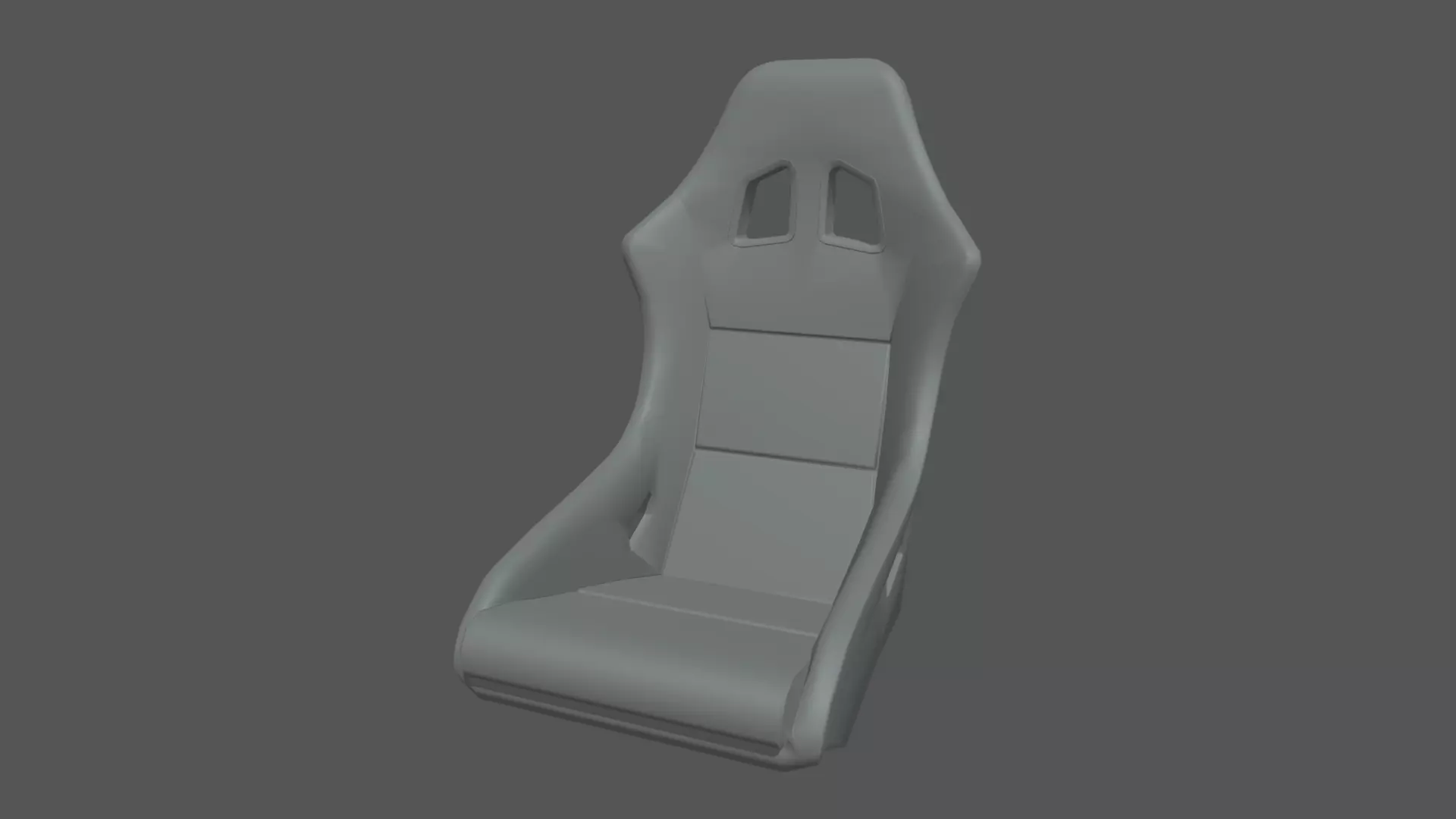 Car Seat 08 Low-poly 3D model_0
