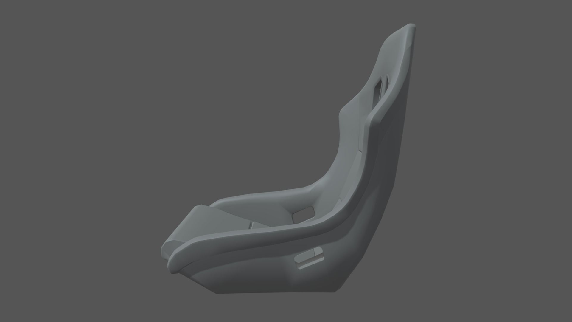 Car Seat 08 Low-poly 3D model_1