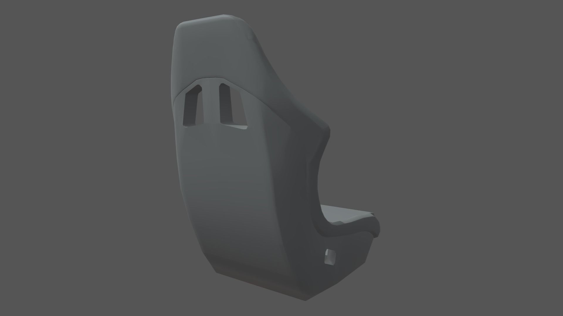 Car Seat 08 Low-poly 3D model_3