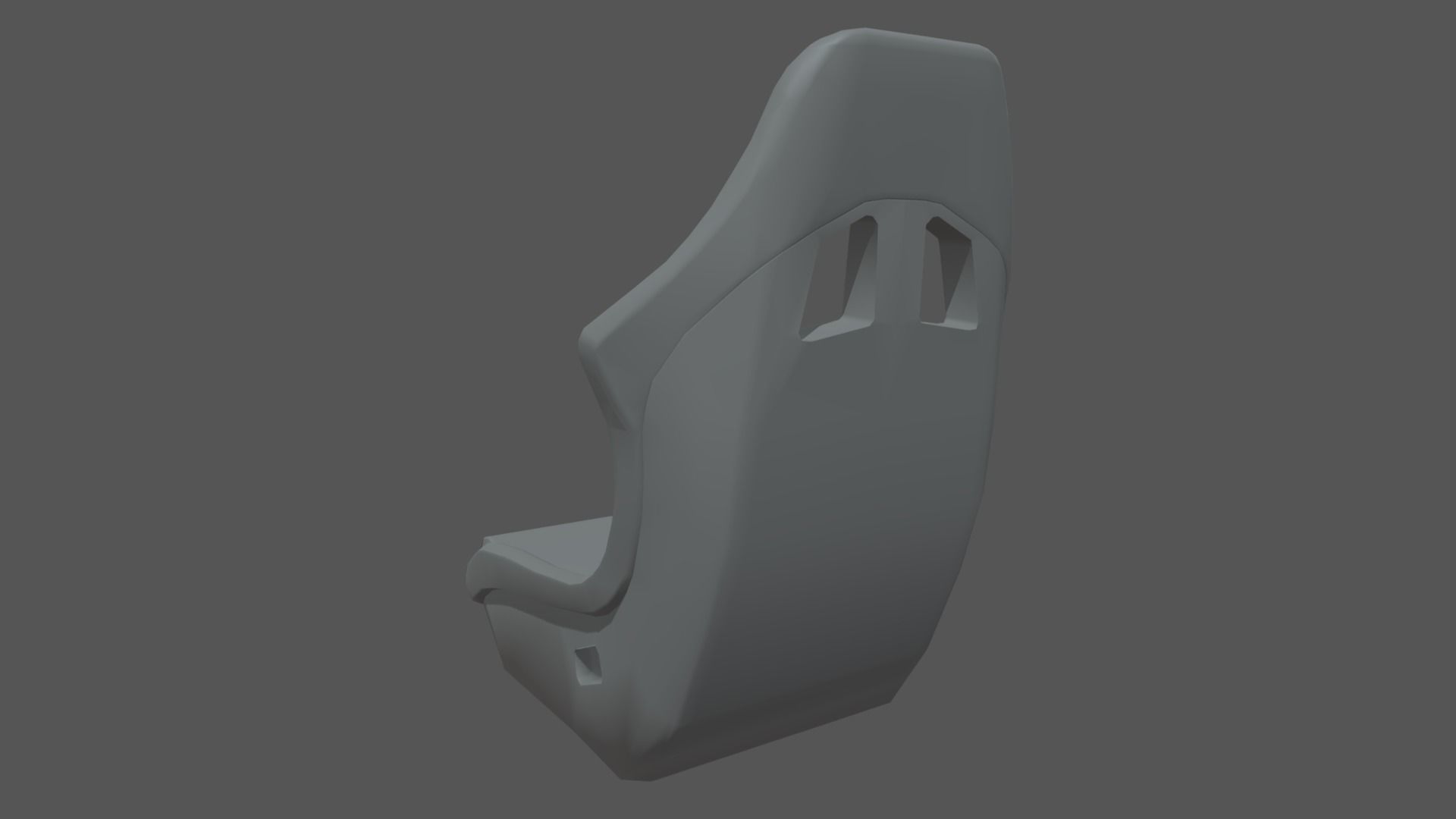 Car Seat 08 Low-poly 3D model_2