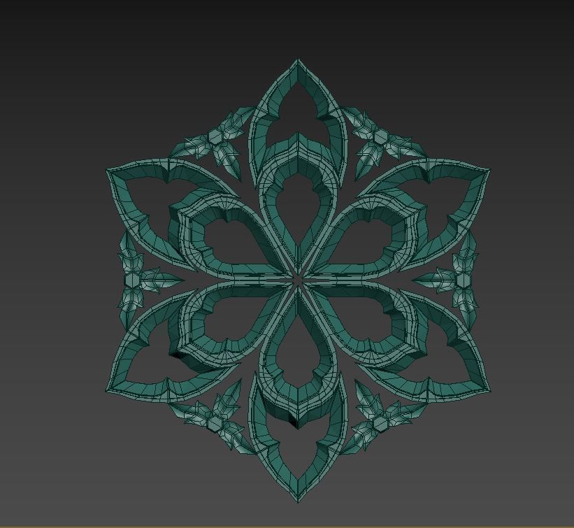 Gothic ornaments 46 Low-poly 3D model_7
