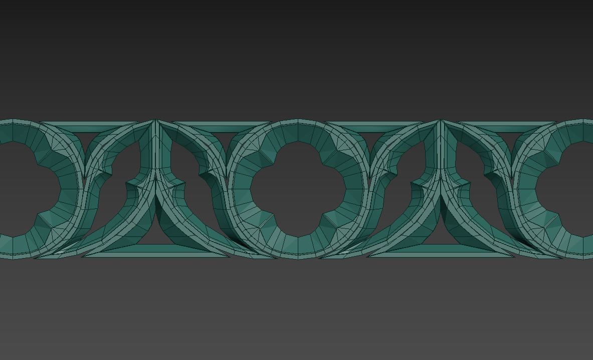 Gothic ornaments 46 Low-poly 3D model_32