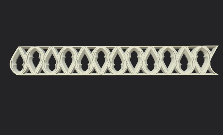 Gothic ornaments 46 Low-poly 3D model_36