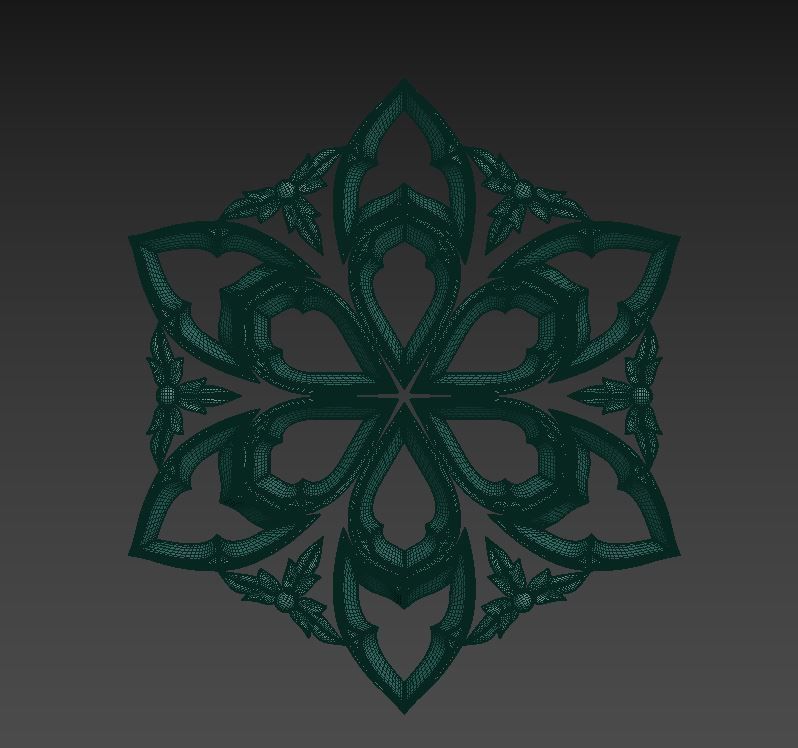 Gothic ornaments 46 Low-poly 3D model_6