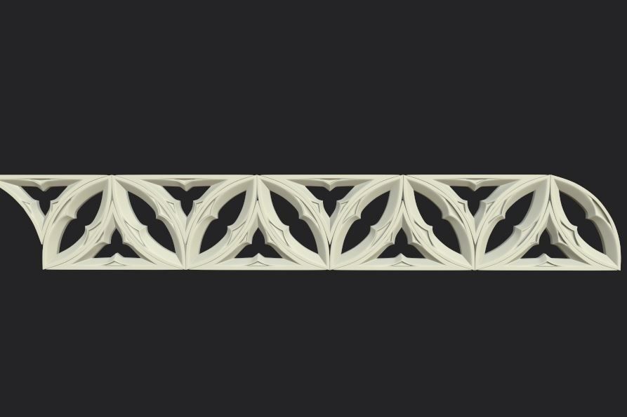 Gothic ornaments 46 Low-poly 3D model_17