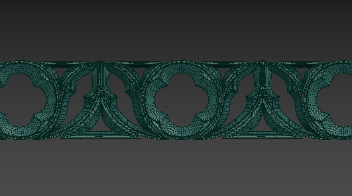 Gothic ornaments 46 Low-poly 3D model_33