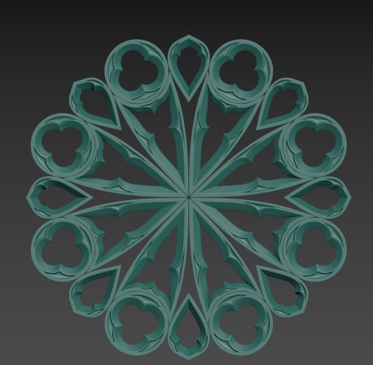 Gothic ornaments 46 Low-poly 3D model_13