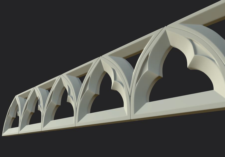 Gothic ornaments 46 Low-poly 3D model_23