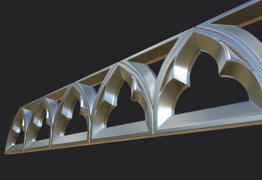 Gothic ornaments 46 Low-poly 3D model_25