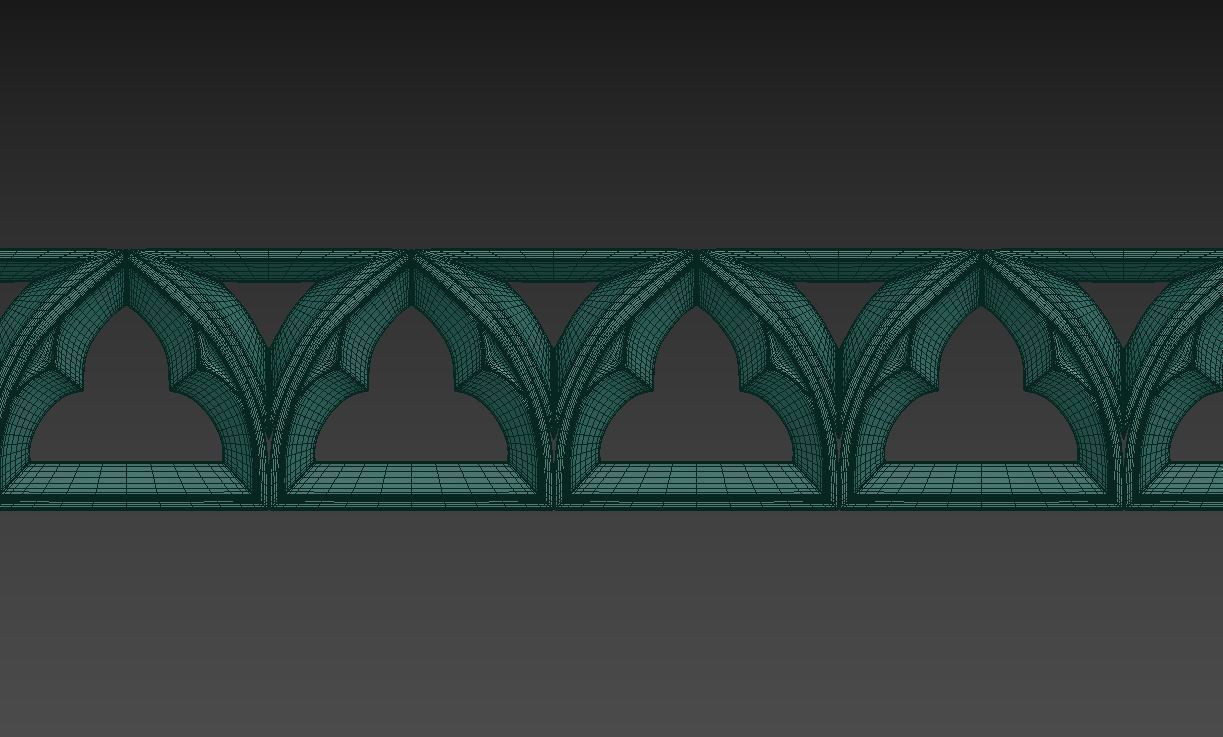 Gothic ornaments 46 Low-poly 3D model_28
