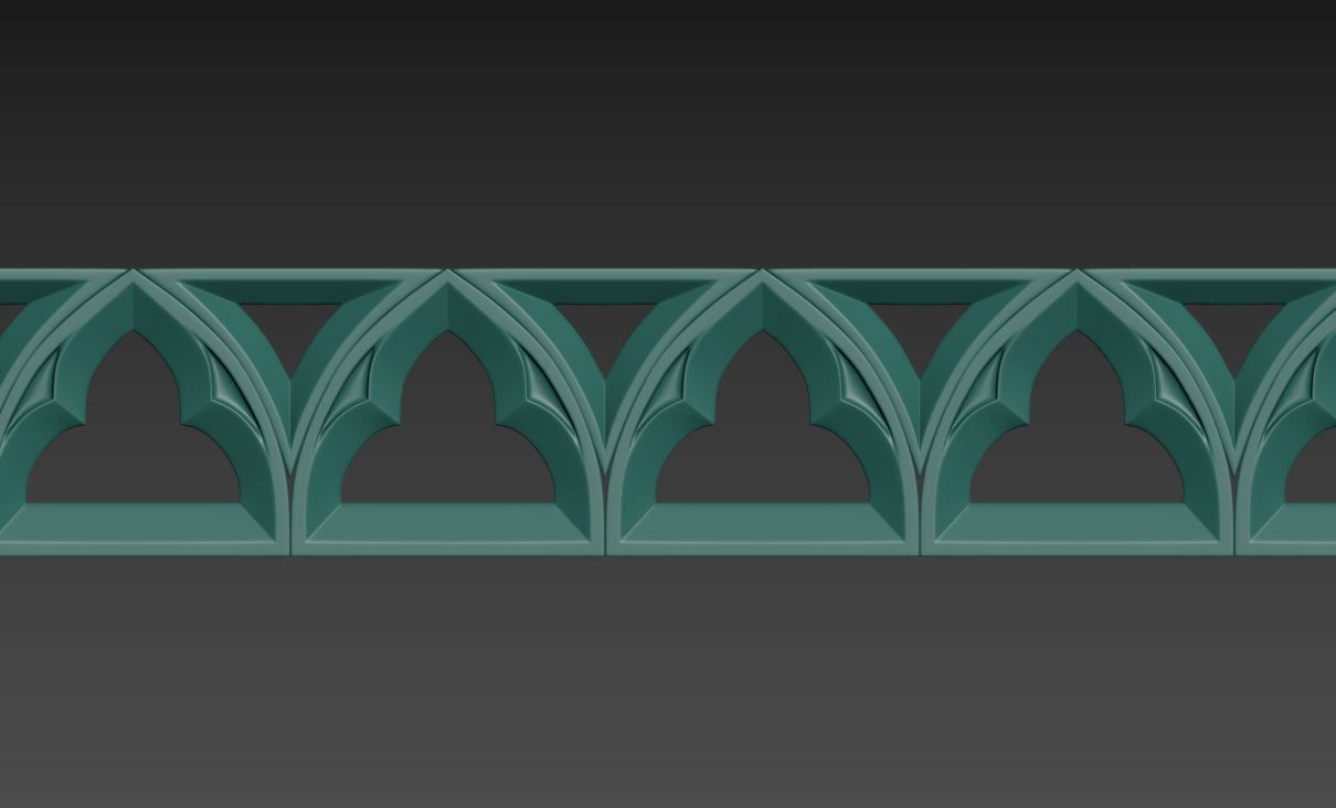 Gothic ornaments 46 Low-poly 3D model_26