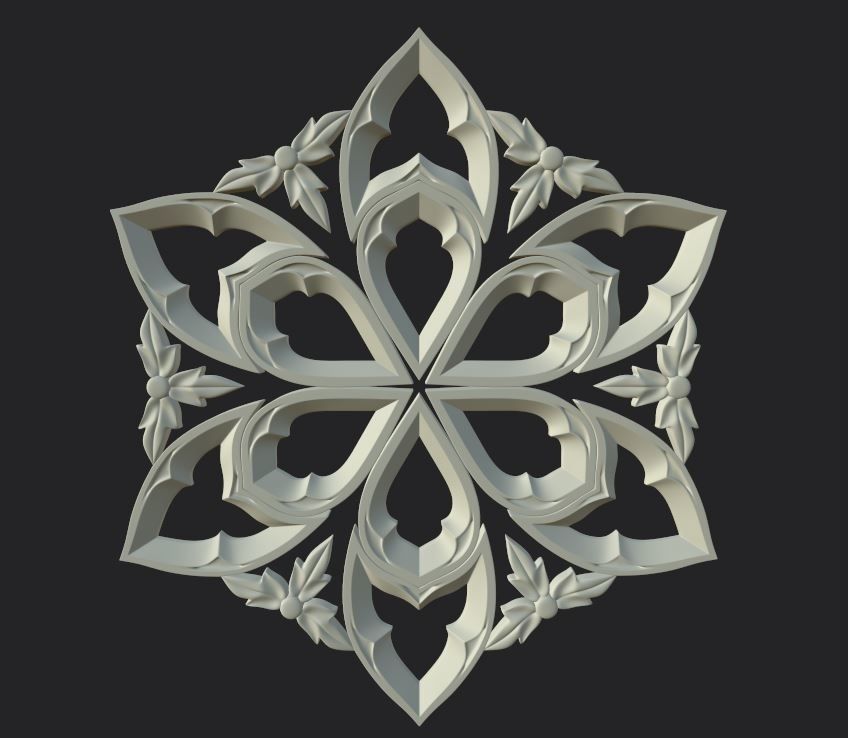 Gothic ornaments 46 Low-poly 3D model_1