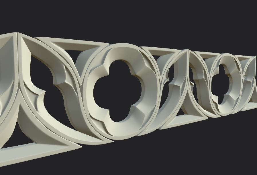 Gothic ornaments 46 Low-poly 3D model_34