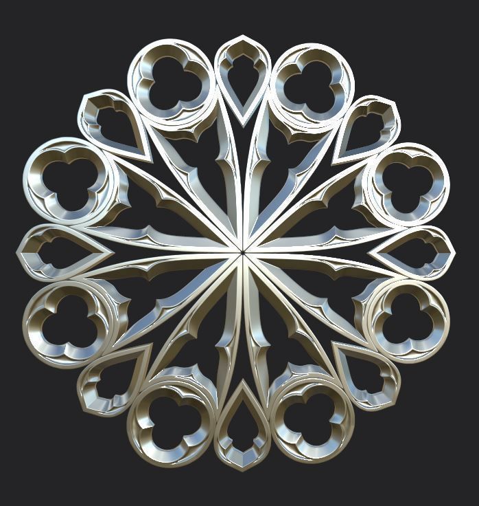 Gothic ornaments 46 Low-poly 3D model_8