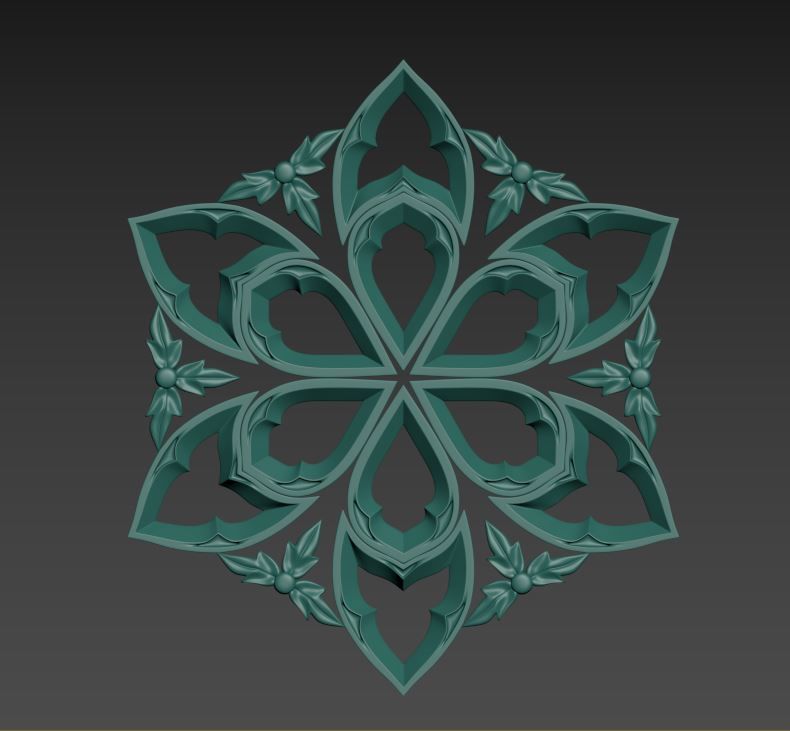 Gothic ornaments 46 Low-poly 3D model_5
