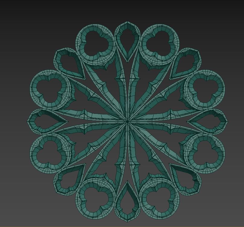 Gothic ornaments 46 Low-poly 3D model_12