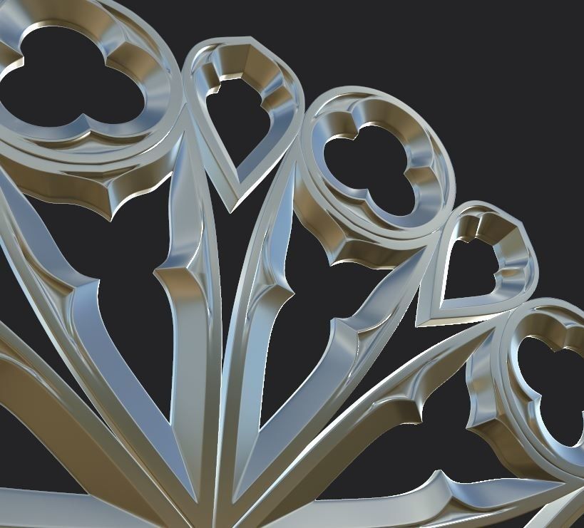Gothic ornaments 46 Low-poly 3D model_9