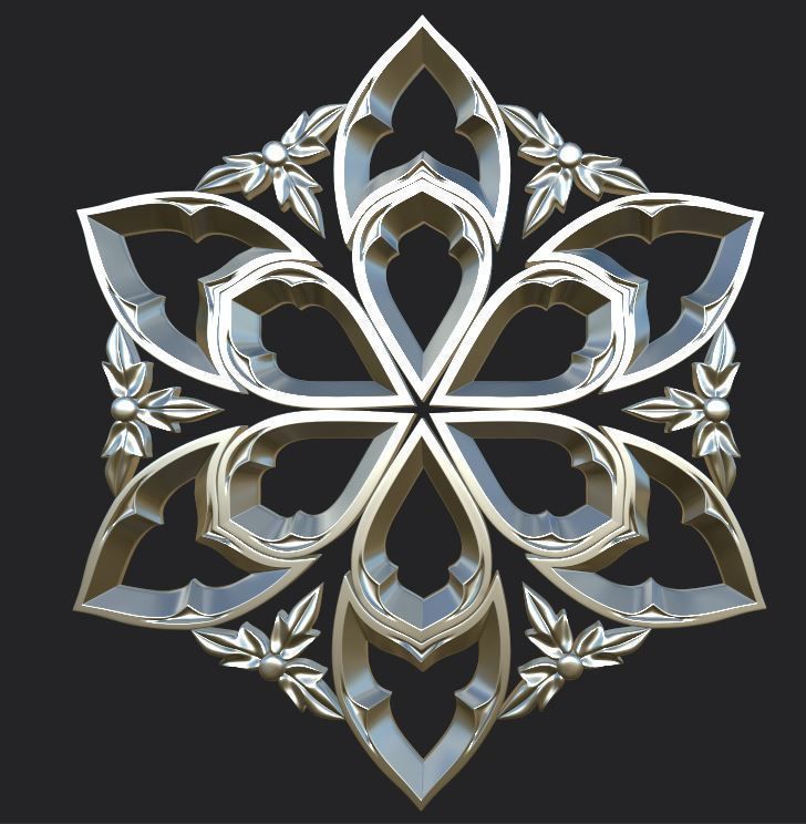 Gothic ornaments 46 Low-poly 3D model_3