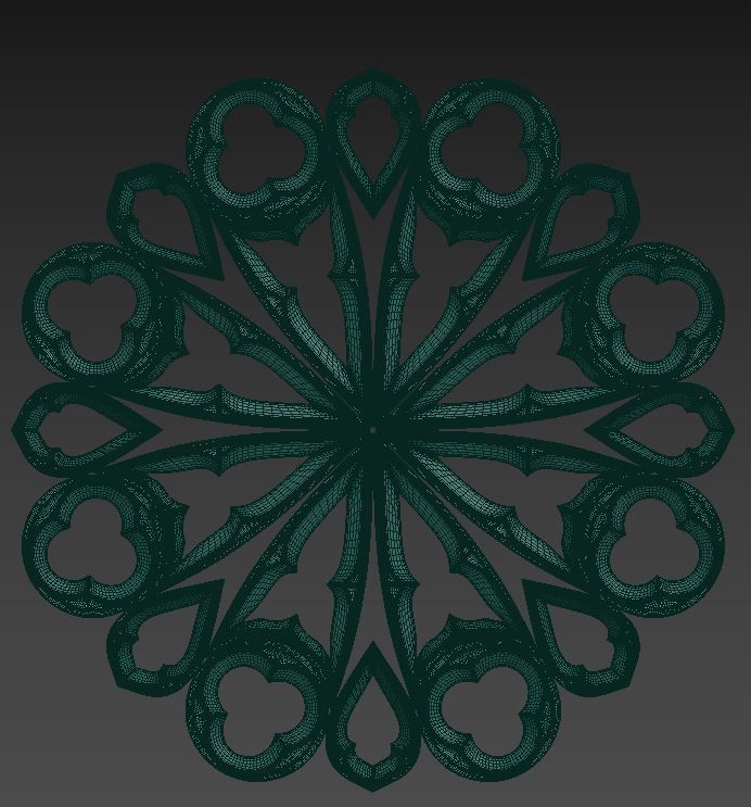 Gothic ornaments 46 Low-poly 3D model_14