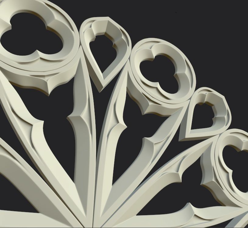 Gothic ornaments 46 Low-poly 3D model_10