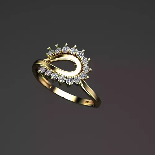 Gold Ring Diamond 3D Model Print 3D print model