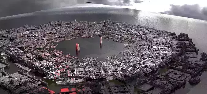 Sci Fi Energy reactor plant base 3D model