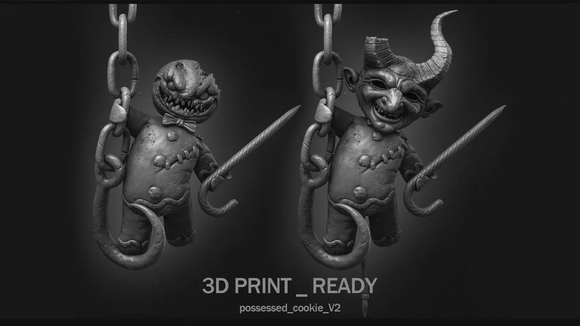 poSSessed cookie V2 - 3Dprint 3D print model_0