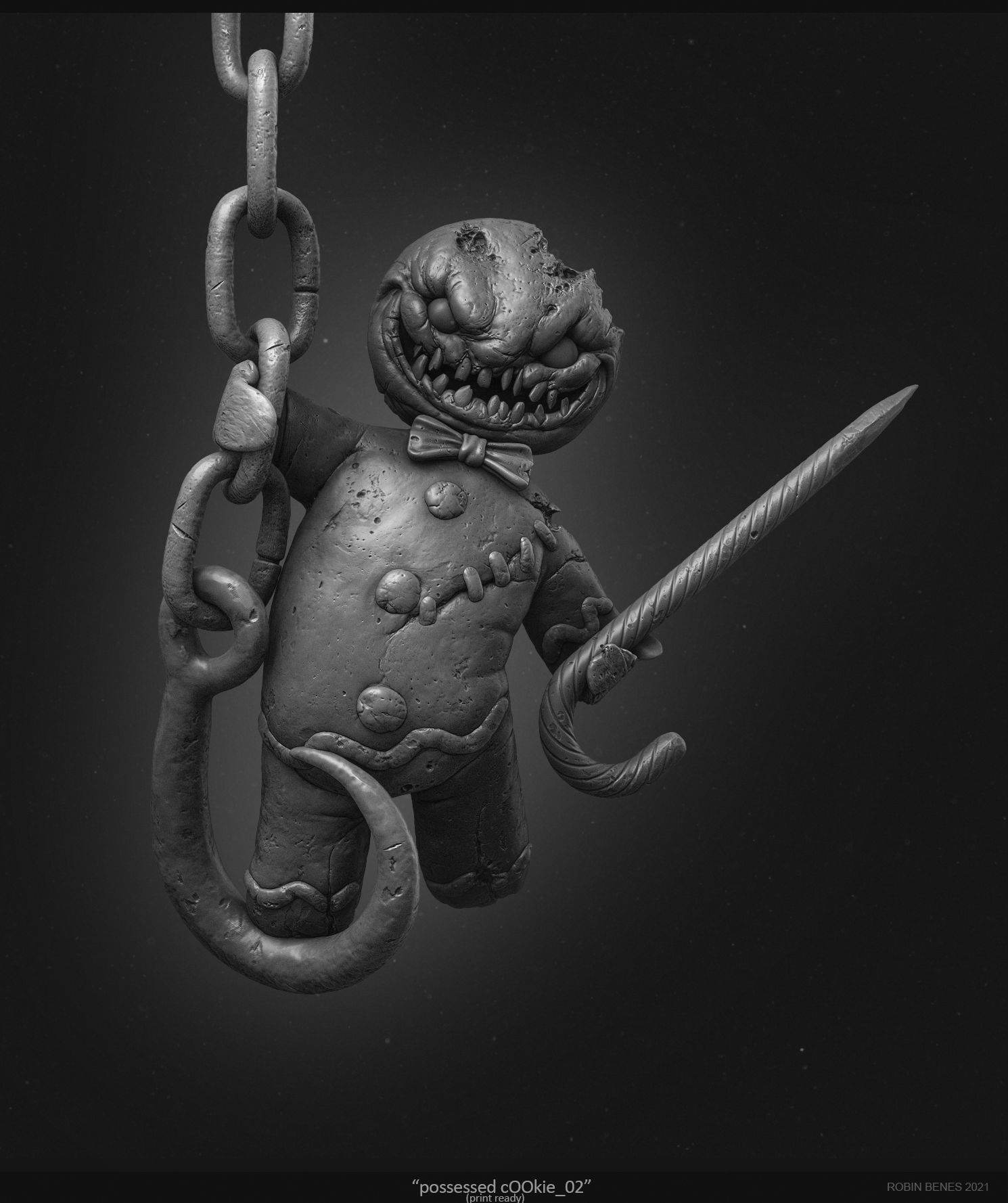 poSSessed cookie V2 - 3Dprint 3D print model_2