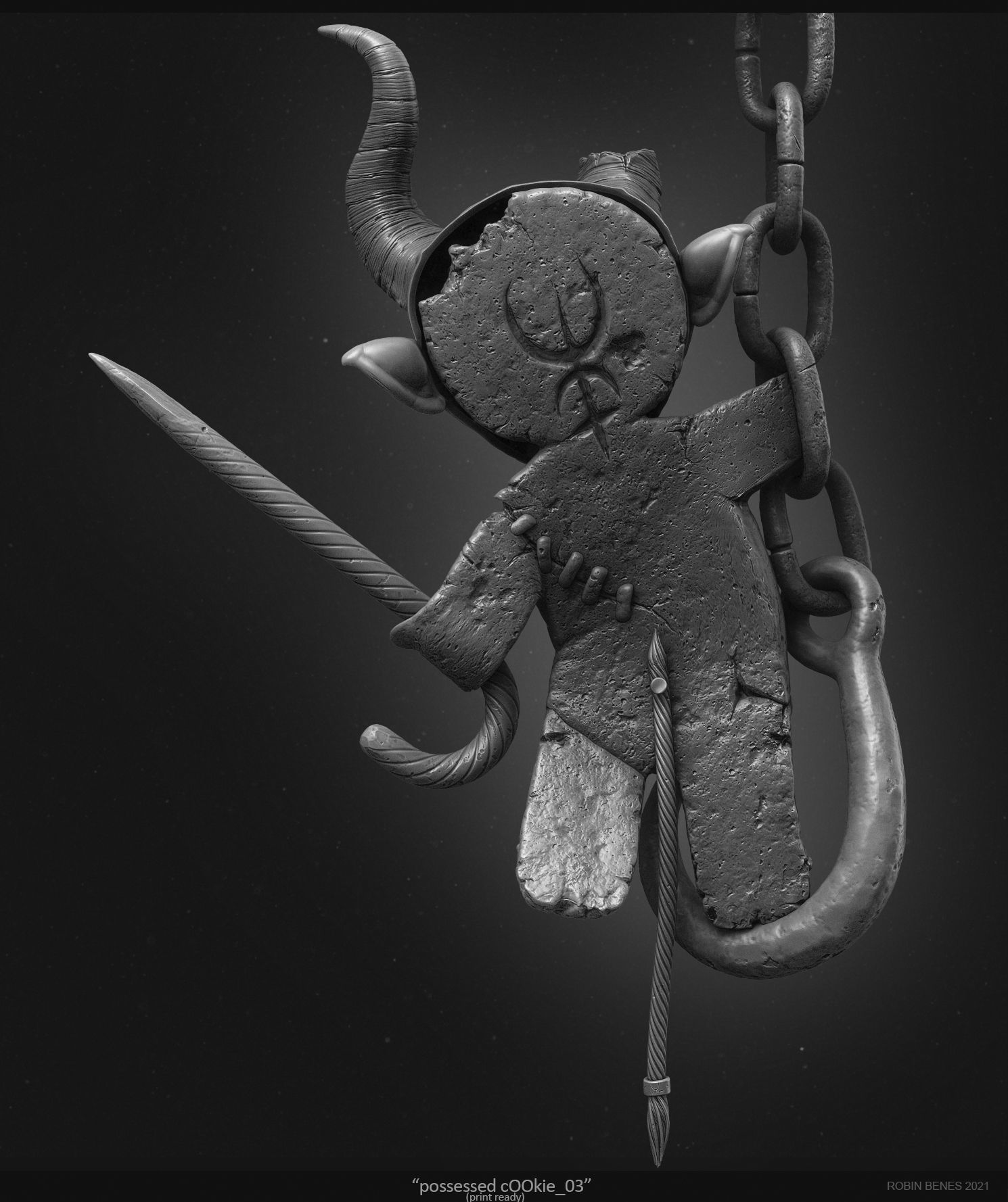 poSSessed cookie V2 - 3Dprint 3D print model_6