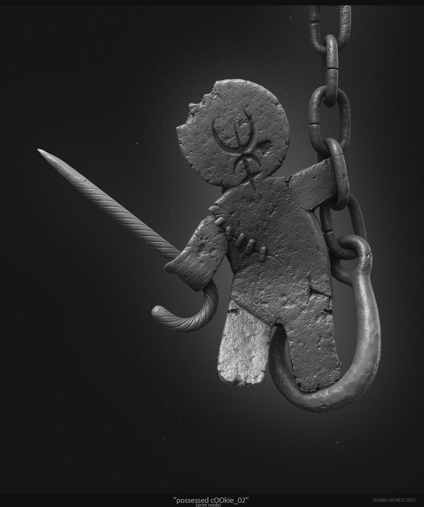 poSSessed cookie V2 - 3Dprint 3D print model_5