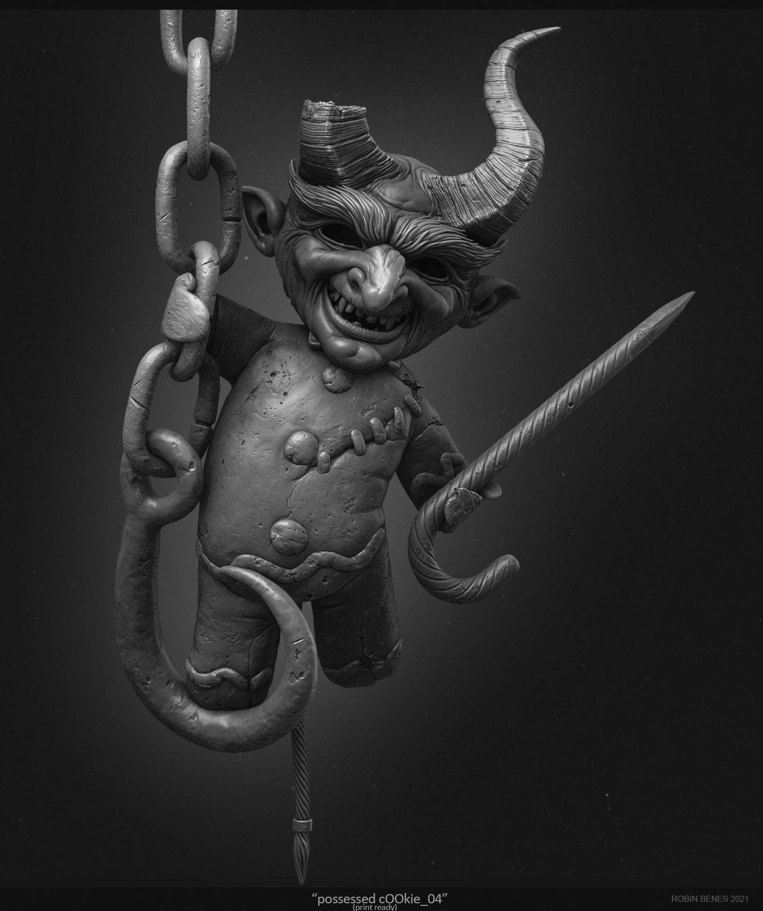 poSSessed cookie V2 - 3Dprint 3D print model_4