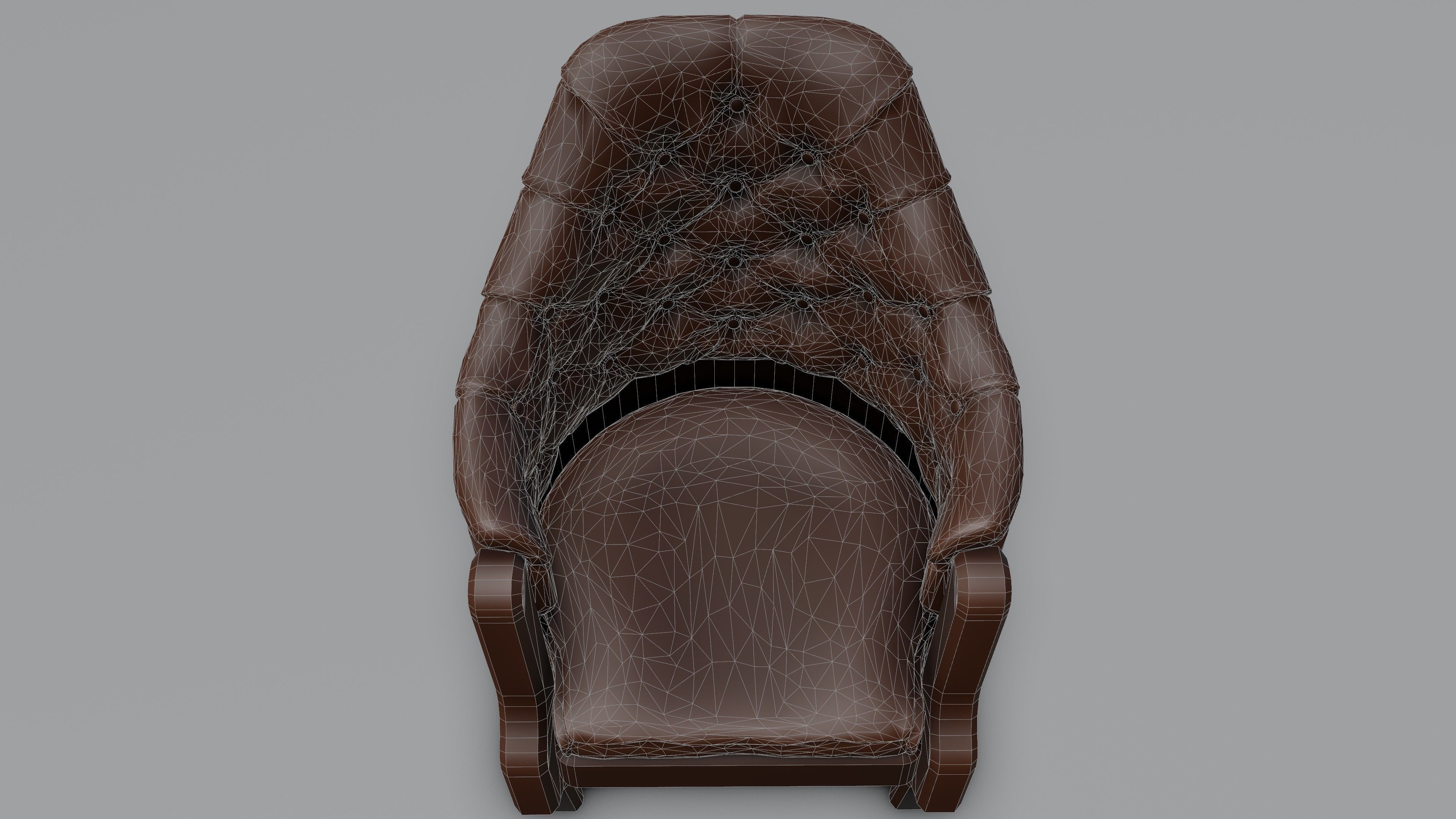 antique office furniture pack Low-poly 3D model_36