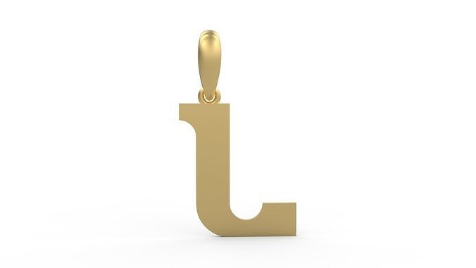 Initial Letters Pendant Cempaka Reguler L 3D print model