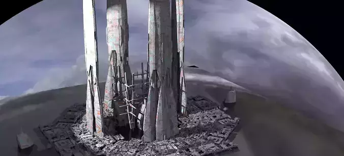 Sci Fi Energy Satellite Towers