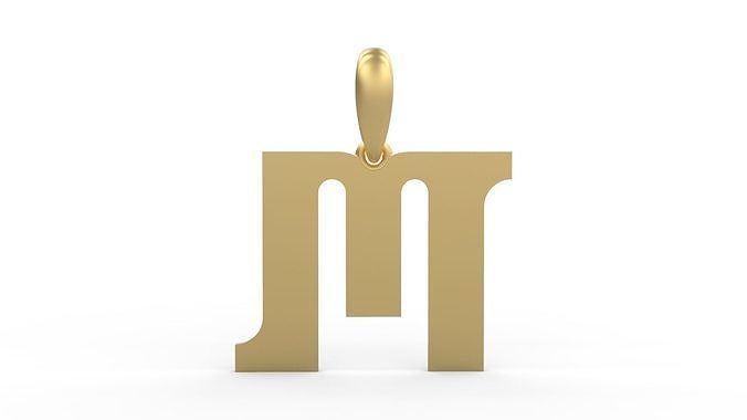 Initial Letters Pendant Cempaka Reguler M 3D print model