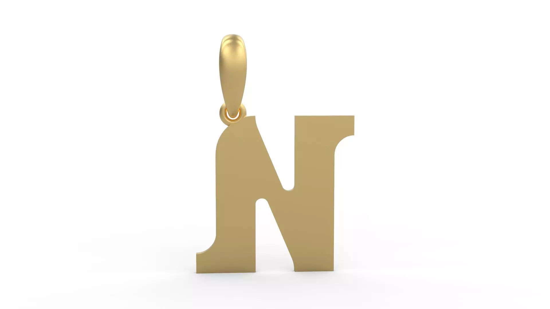 Initial Letters Pendant Cempaka Reguler N 3D print model_0