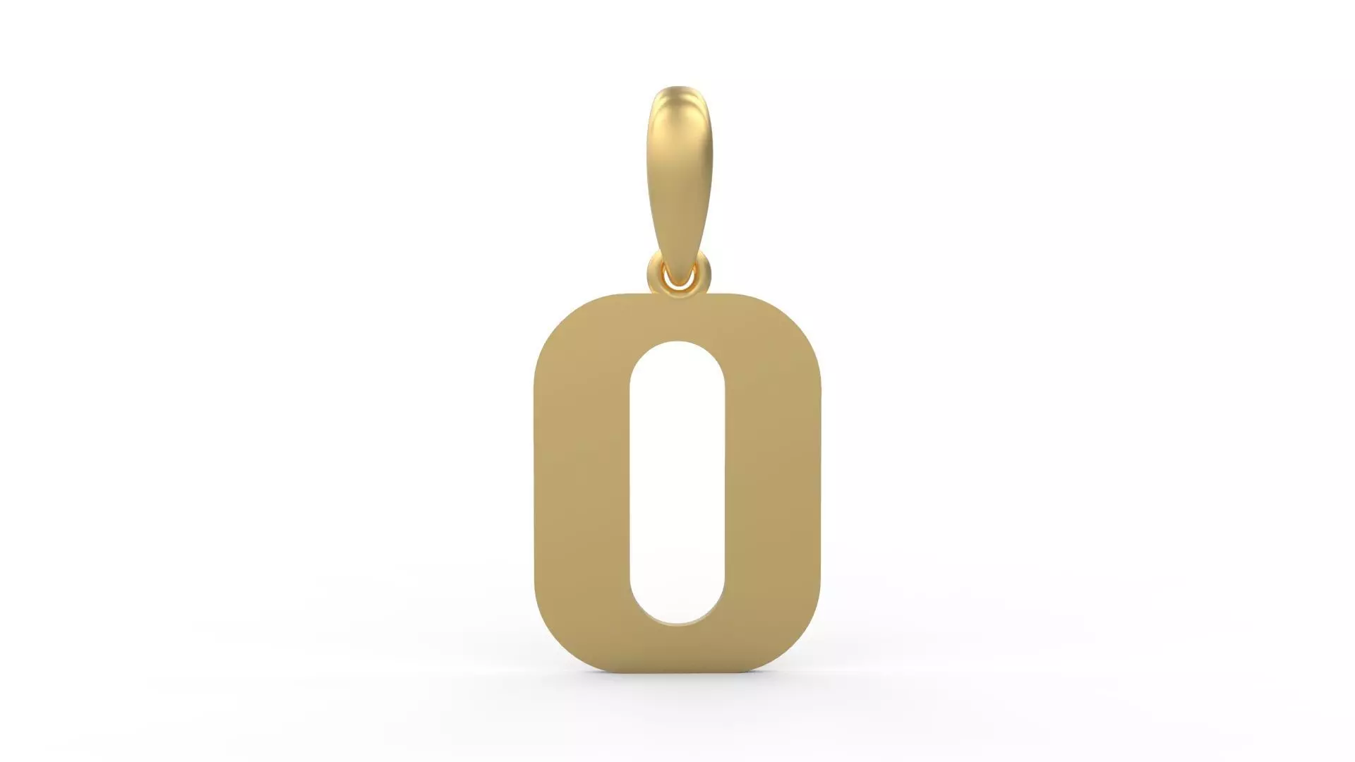 Initial Letters Pendant Cempaka Reguler O 3D print model_0