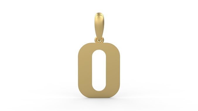 Initial Letters Pendant Cempaka Reguler O 3D print model