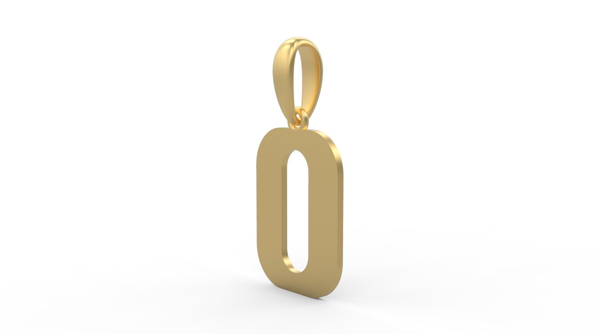 Initial Letters Pendant Cempaka Reguler O 3D print model_1