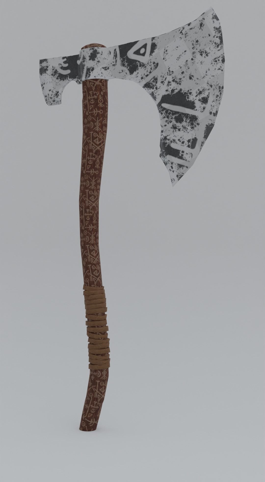  Viking Axe Low-poly 3D model_19
