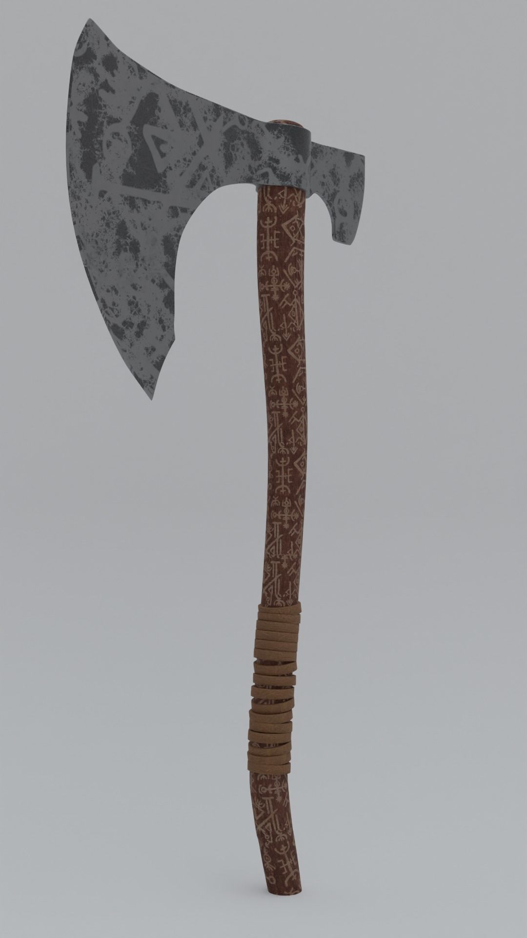  Viking Axe Low-poly 3D model_10