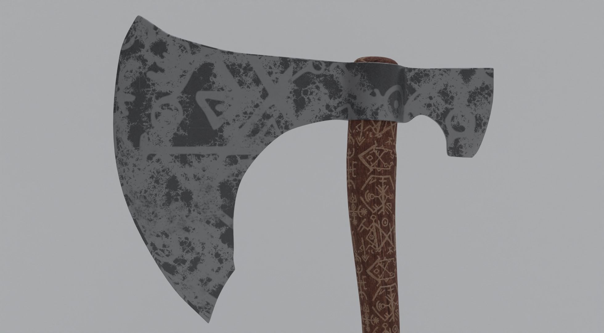  Viking Axe Low-poly 3D model_13