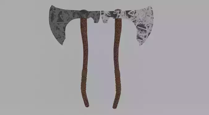  Viking Axe Low-poly 3D model