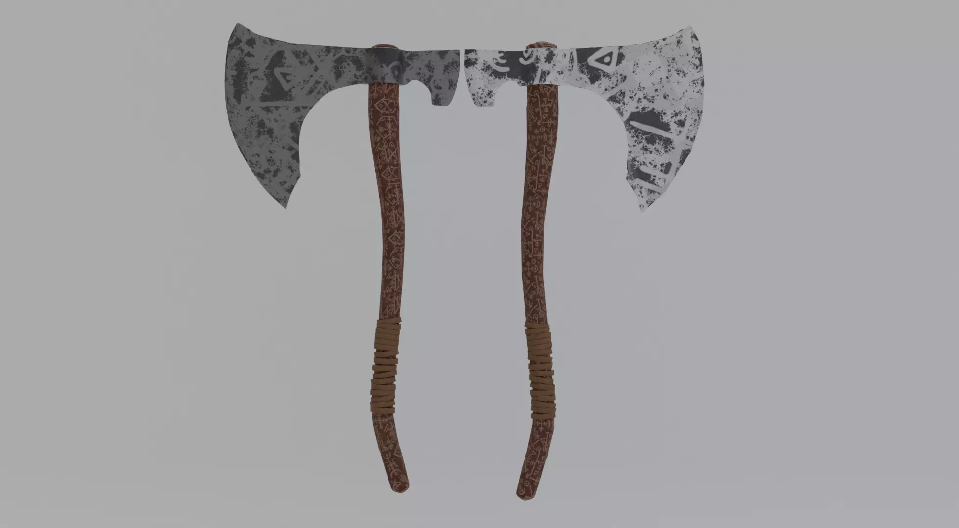  Viking Axe Low-poly 3D model_0